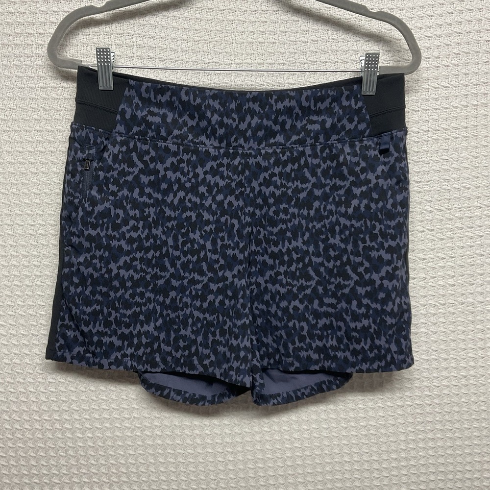 NEW Athleta Shorts Size 8 Brooklyn Printed Alvn Short Blue Black Shorts Women's